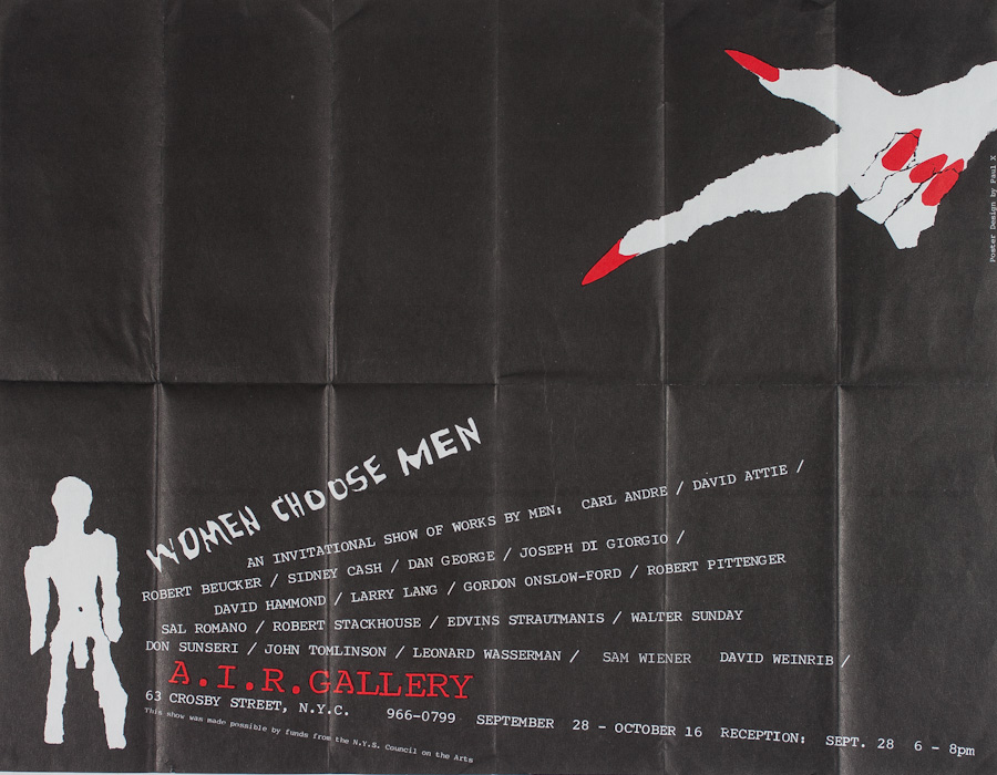 Women Chose Men poster for AIR Gallery