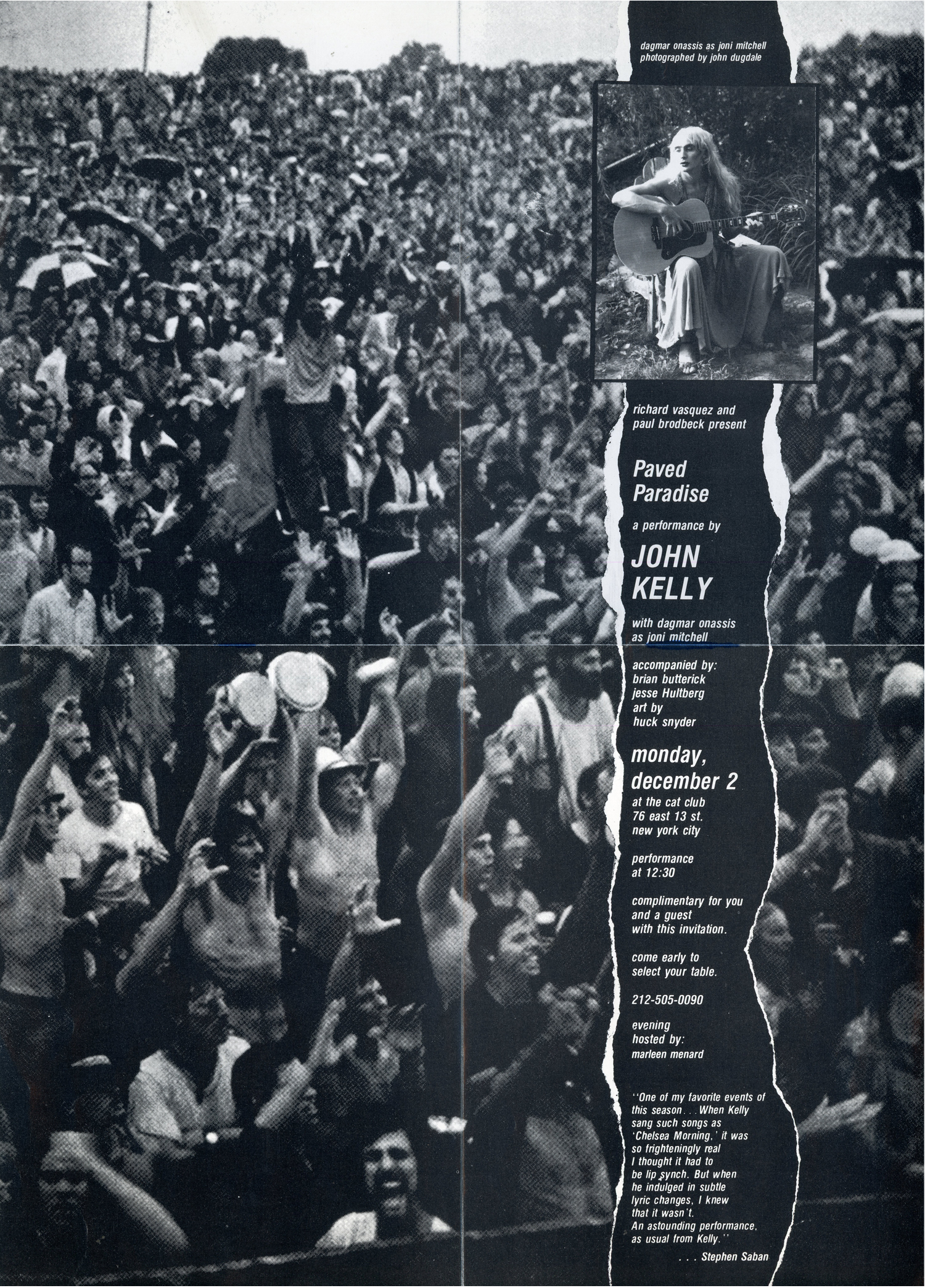 cat club paved paradise poster