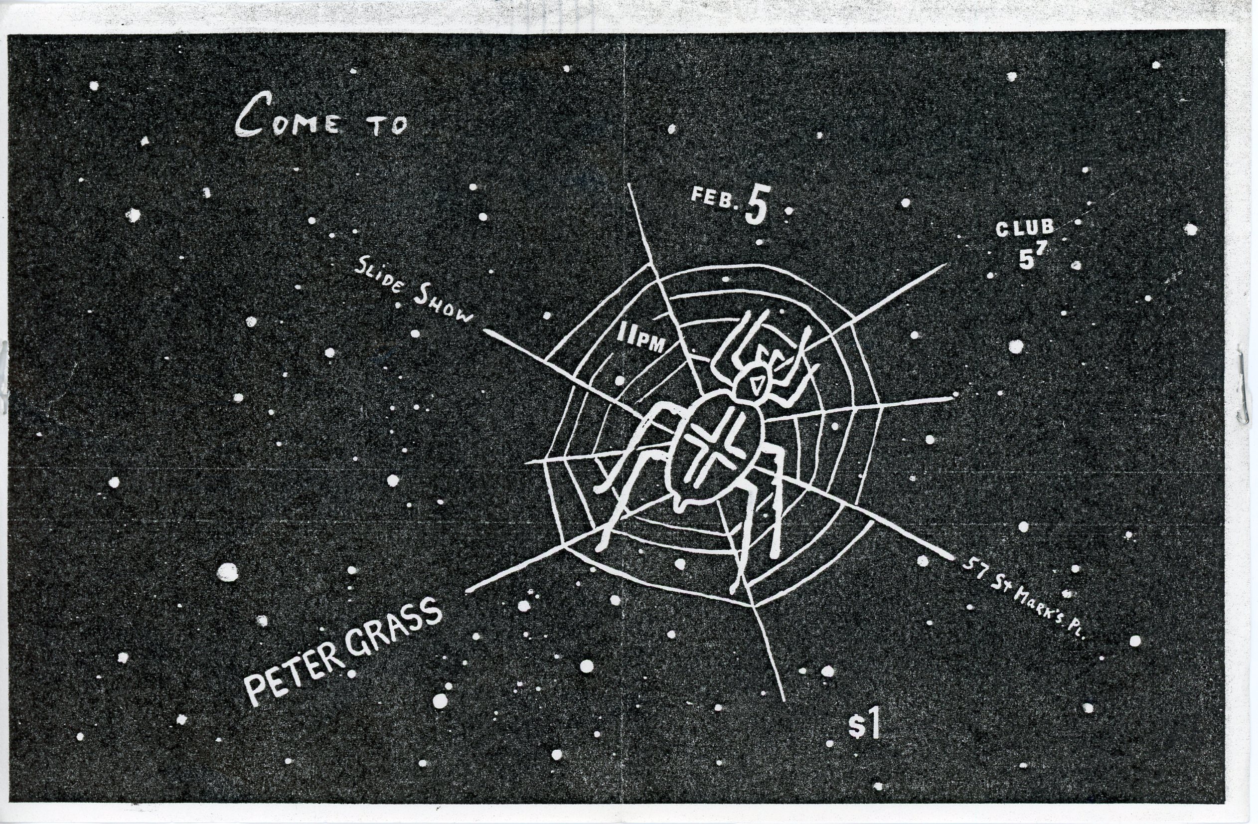 club 57 peter grass leaflet