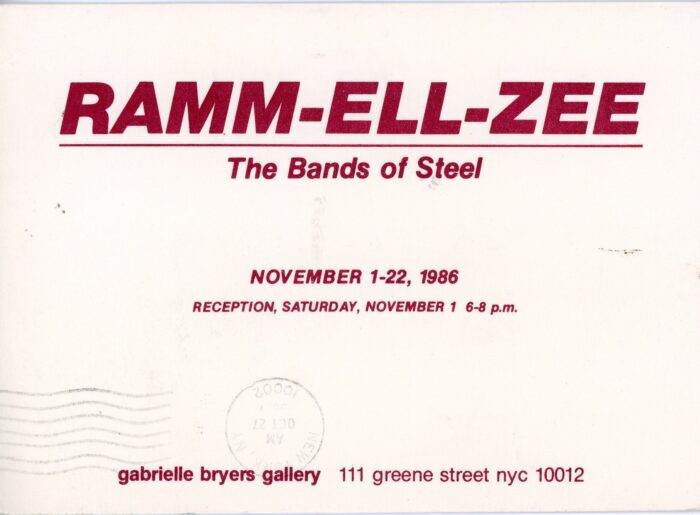 ramm-ell-zee card for Gabrielle Bryers gallery show