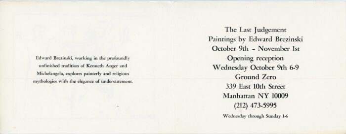 inside of ground zero gallery card