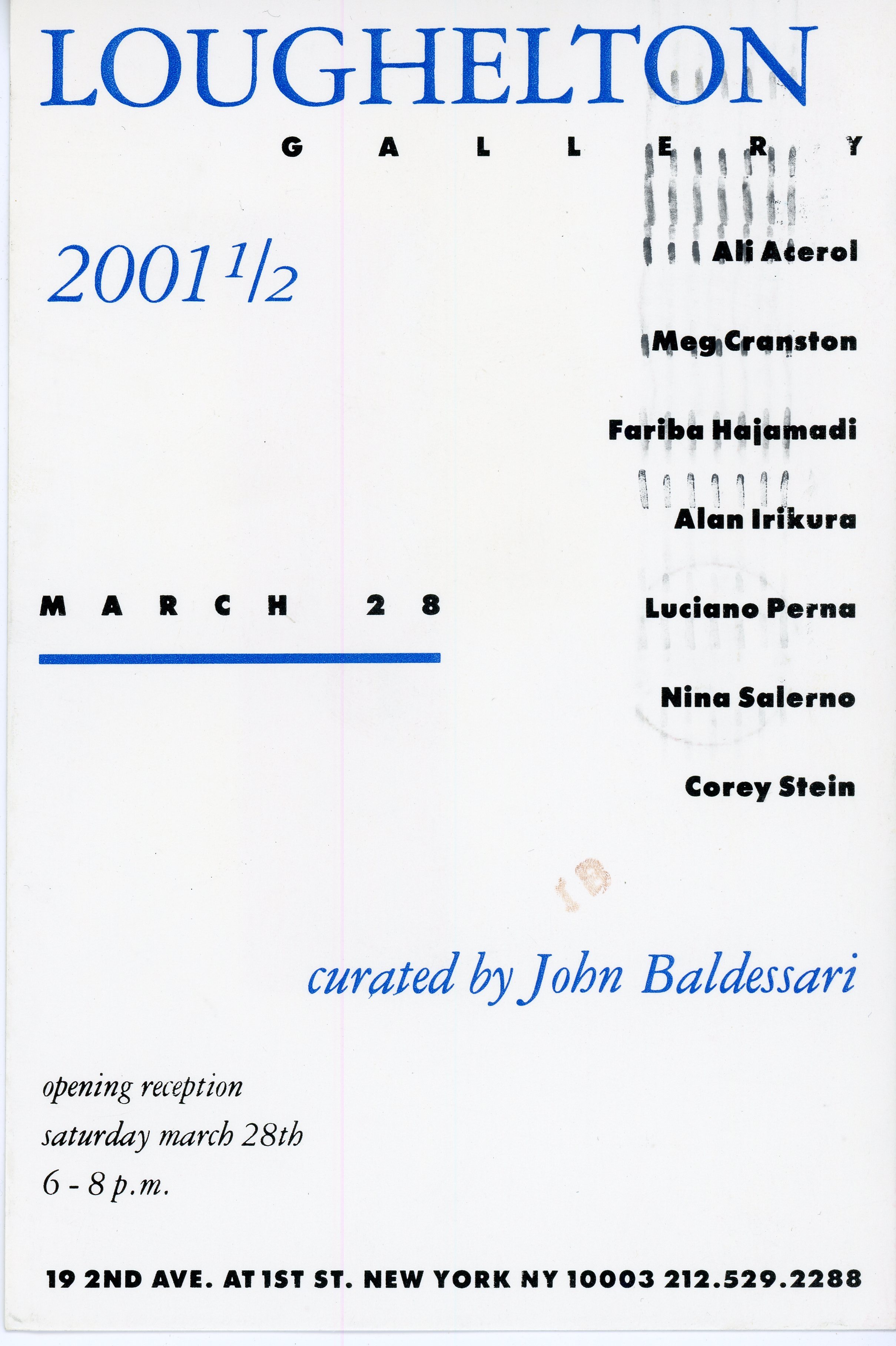 baldessari group show card