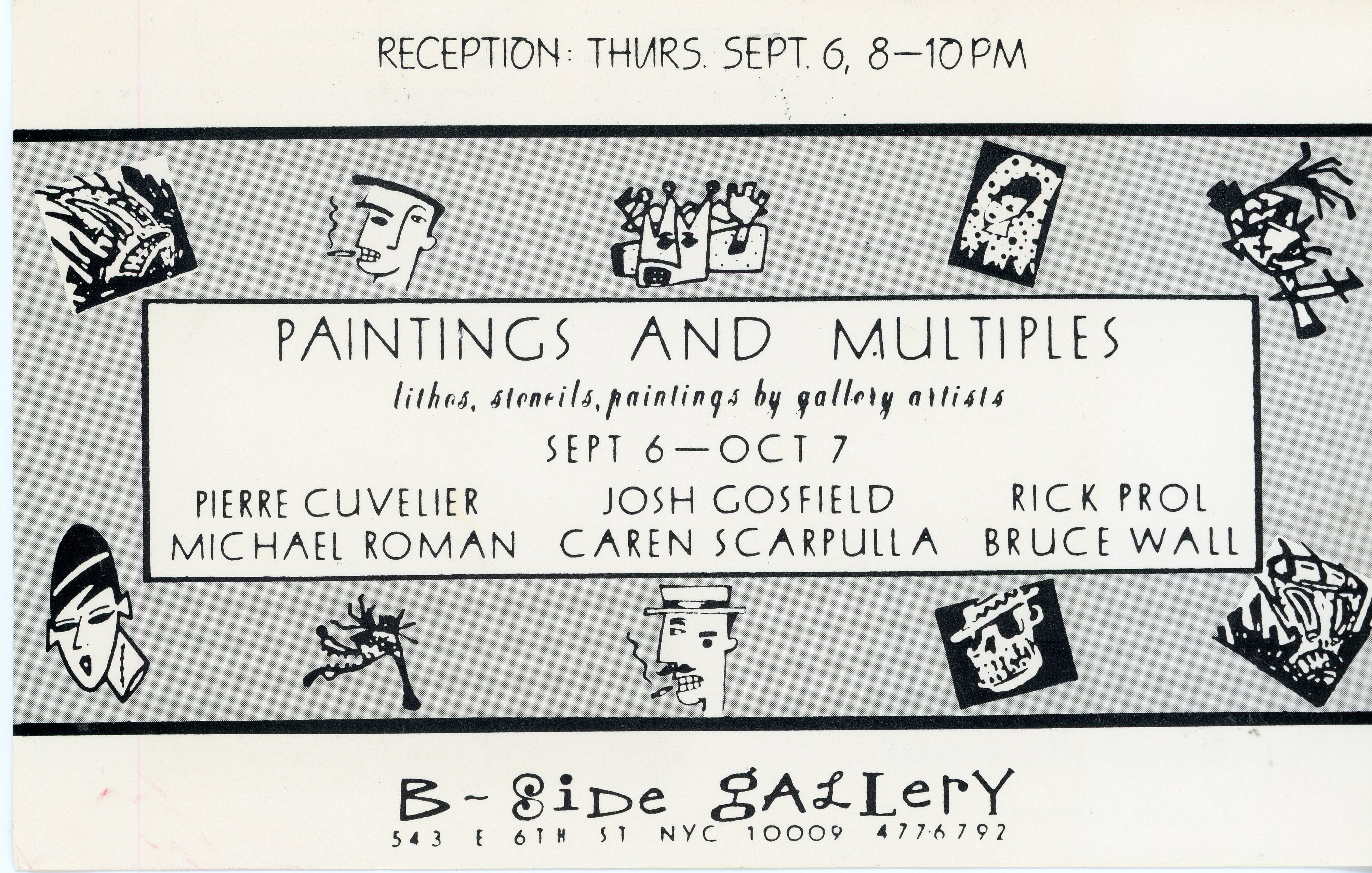 b side gallery show card