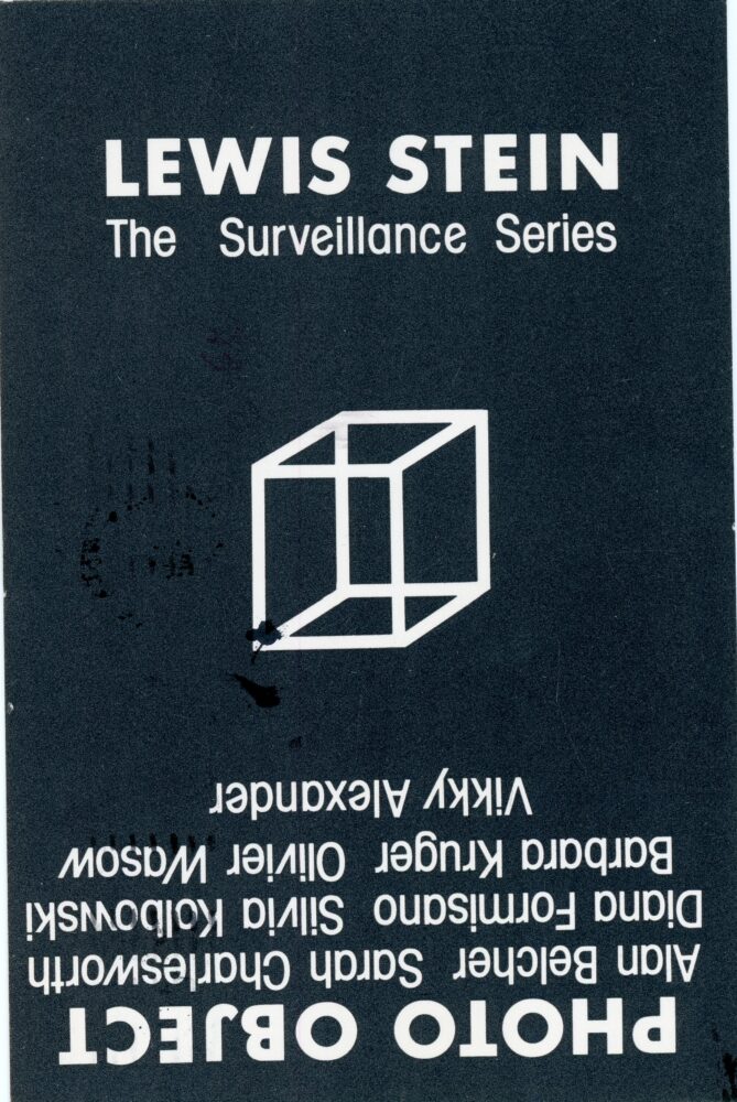 lewis stein card for Postmasters Gallery,