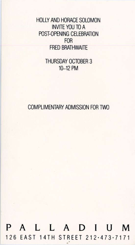 Palladium card for Fred Brathwaite