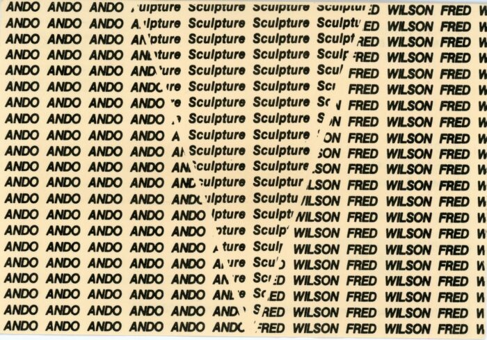 Fred Wilson and Ando sculpture show