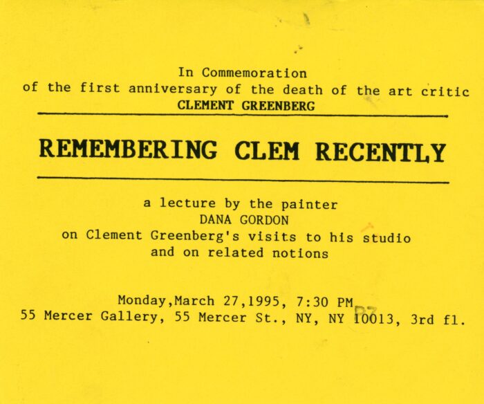 clementine greenberg card