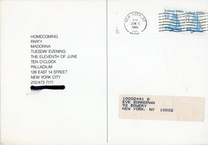 back of madonna card