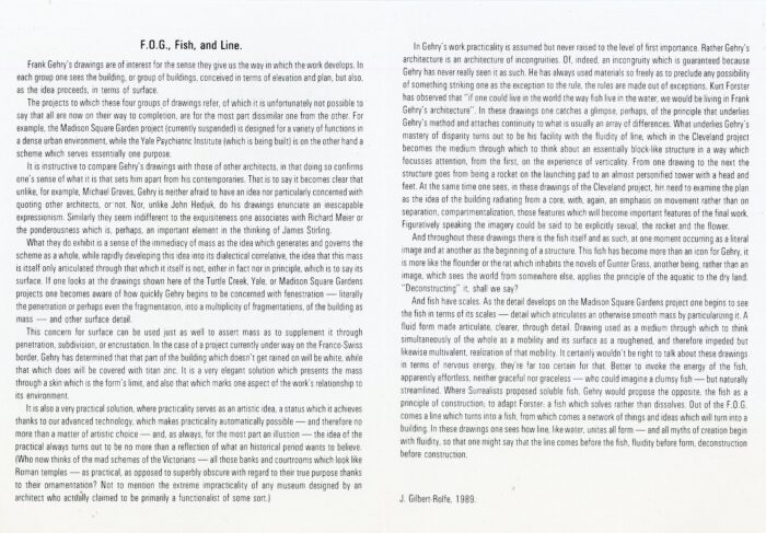 inside of frank o gehry card