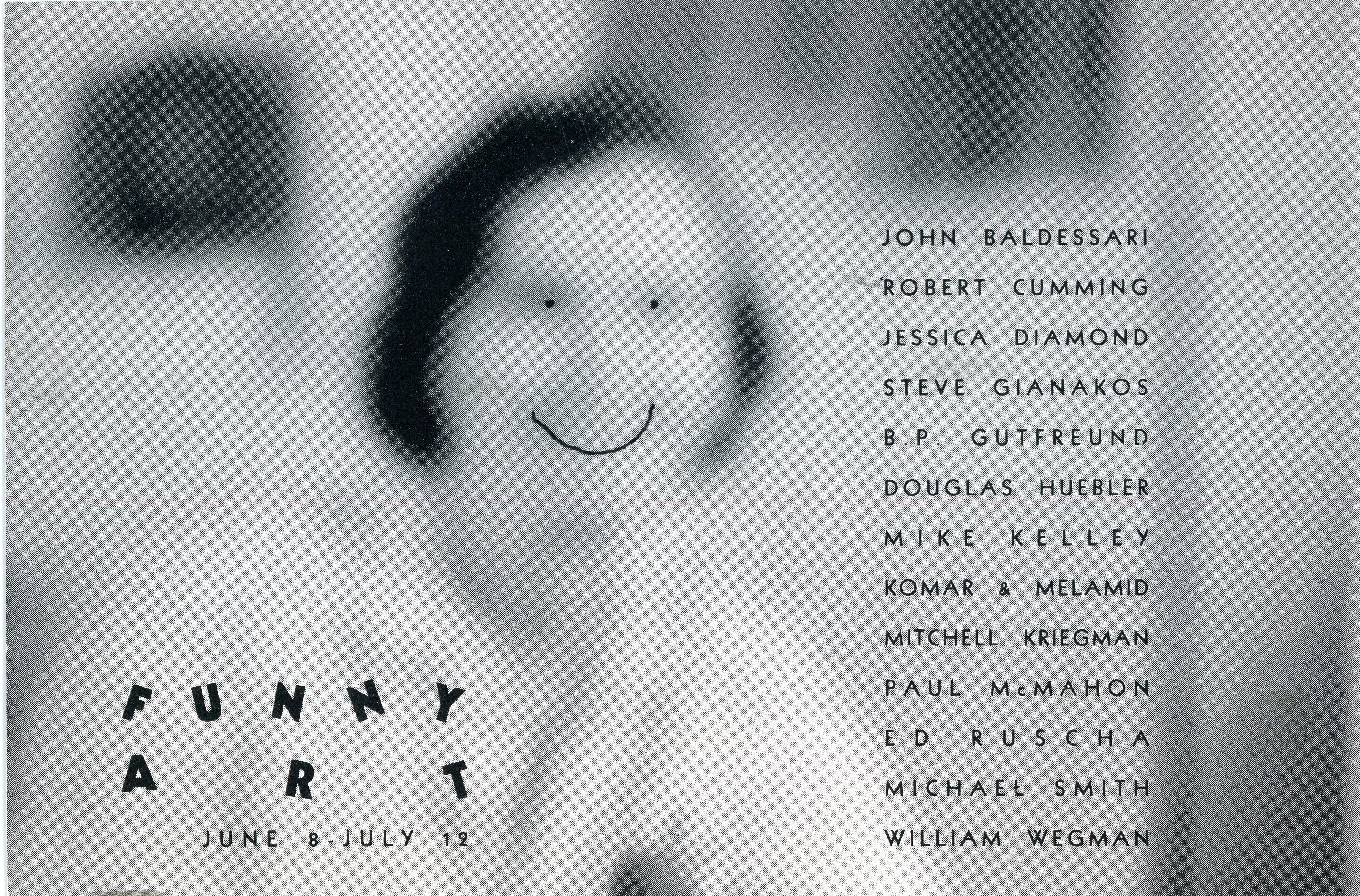 funny art show at concord gallery - front of card