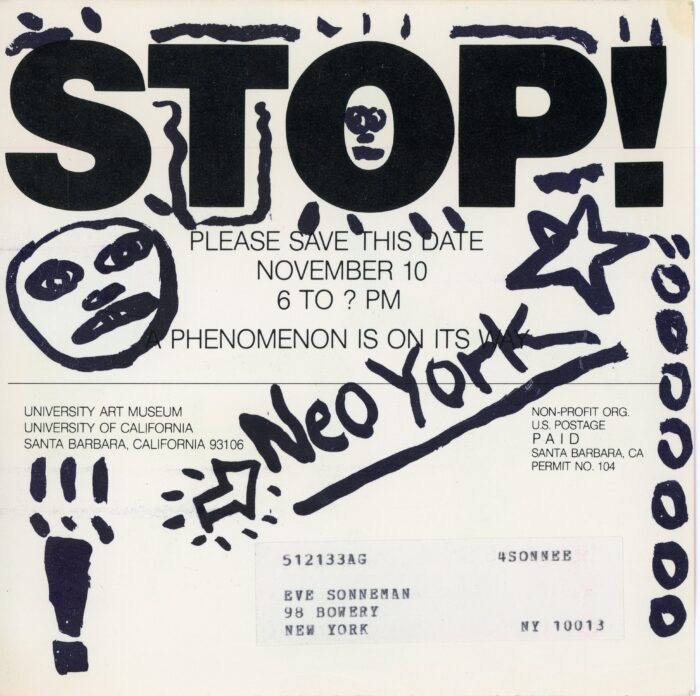 back of neo york show card