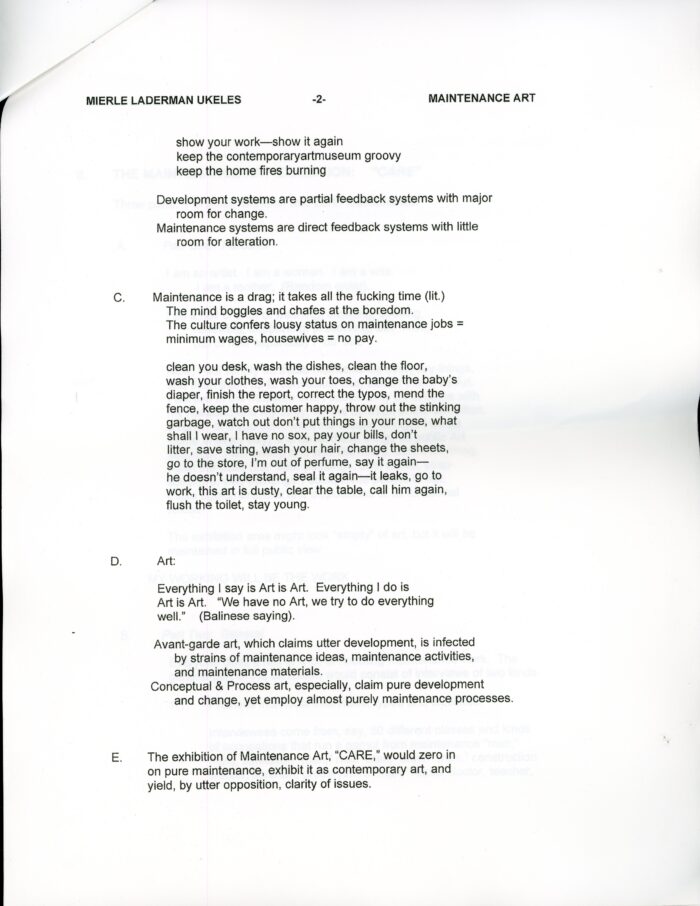 ukeles manifesto page