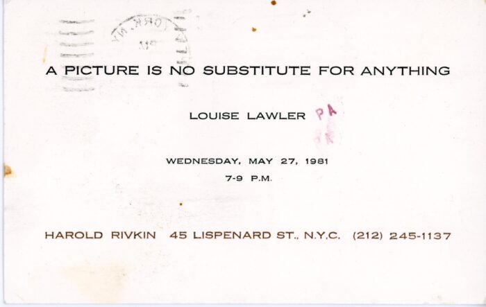 louise lawler card