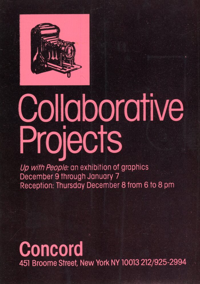 COLAB card at concord gallery