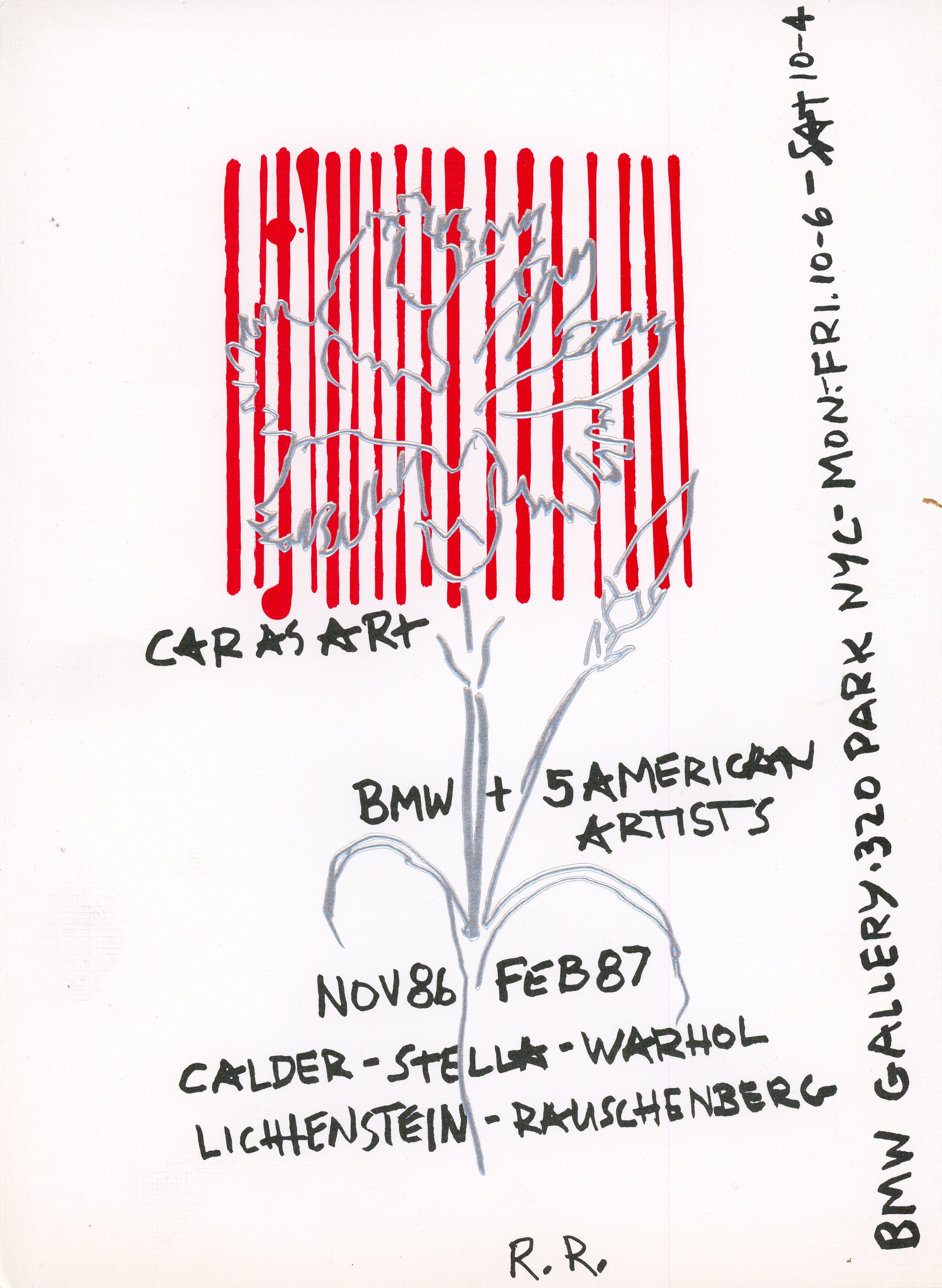 robert rauschenberg poster for bmw gallery