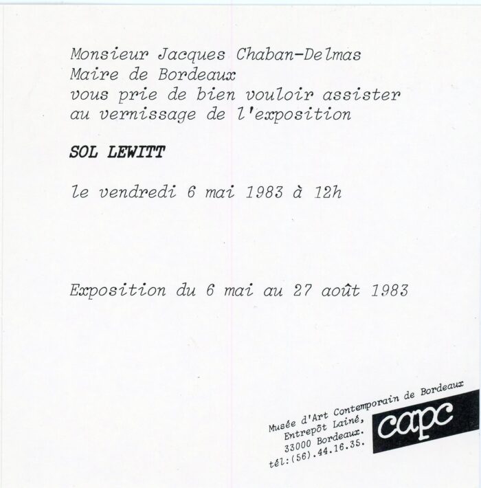 sol lewitt card inside