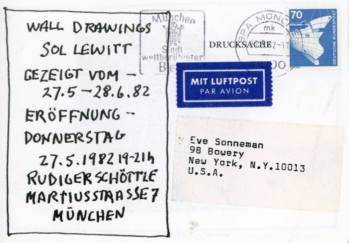 back of sol lewitt card