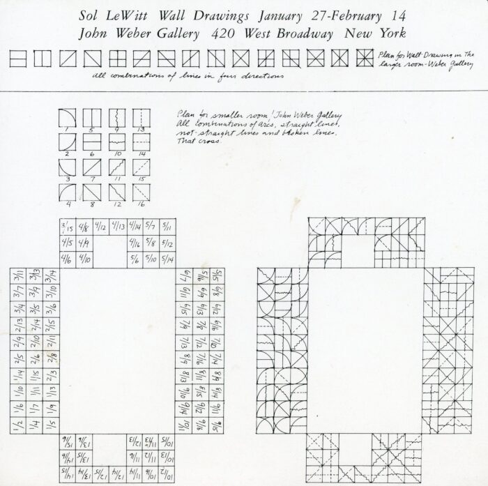 Sol LeWitt wall drawings at John Weber Gallery