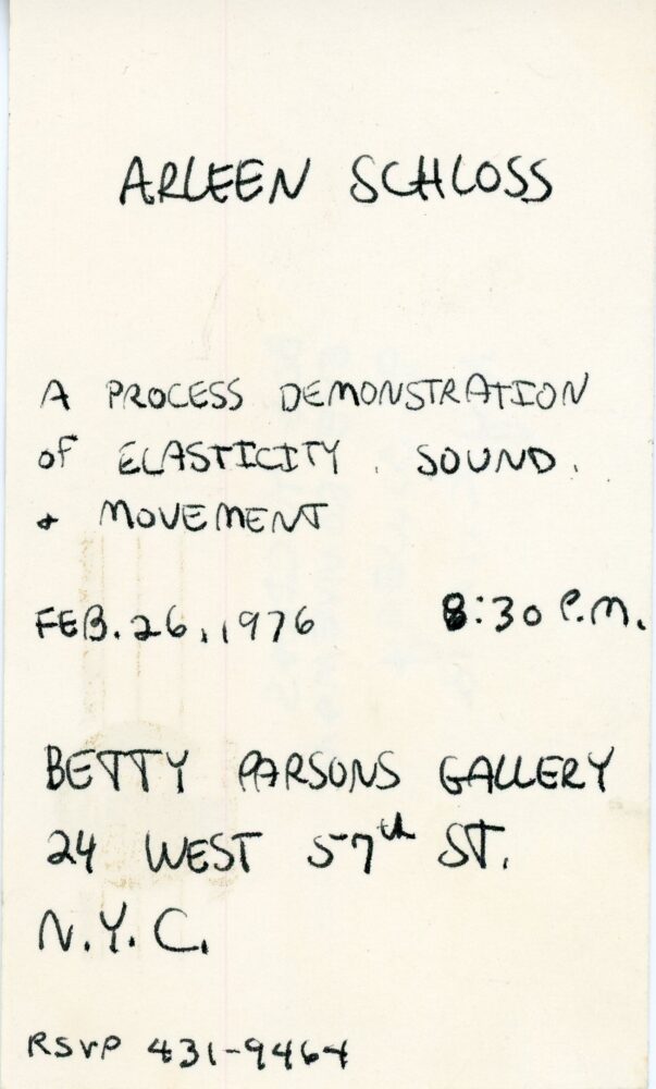 alreen schloss betty parsons gallery