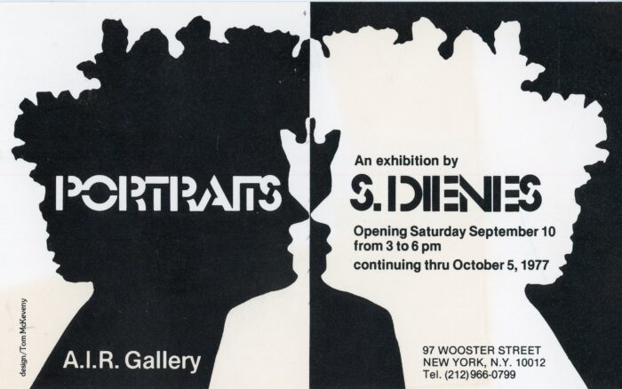 S. Dienes card for A.I.R. Gallery