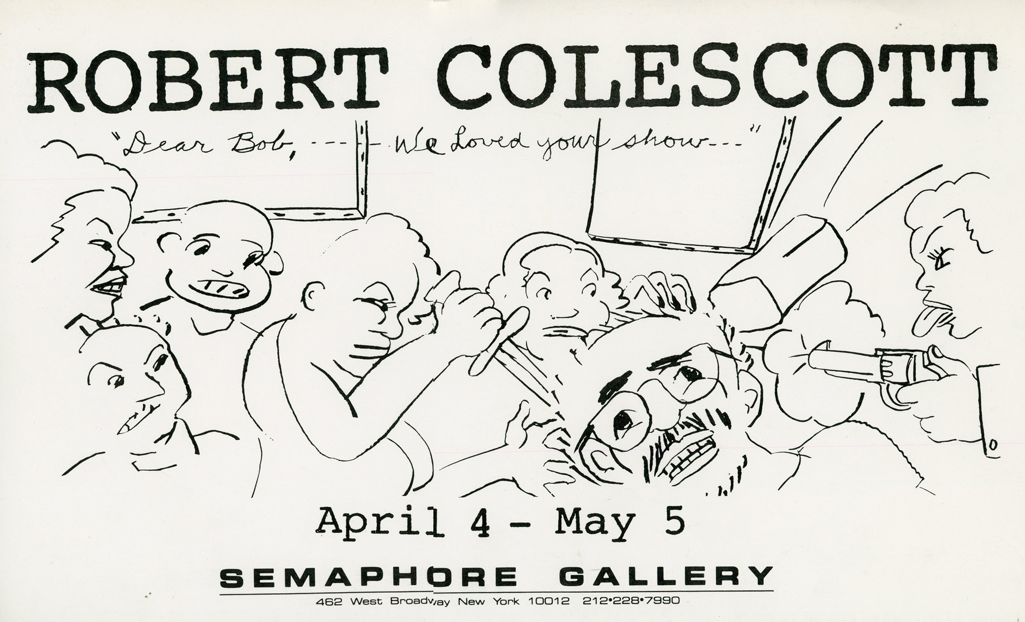 Robert Colescott poster for Semaphore gallery