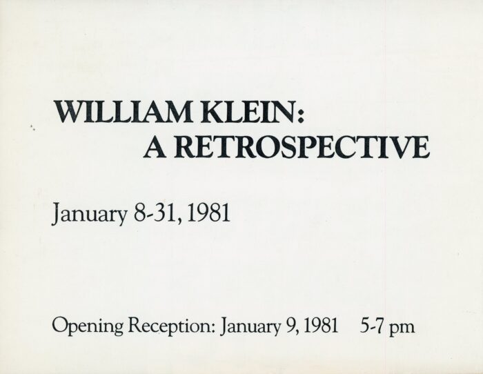 william klein retrospective light gallery