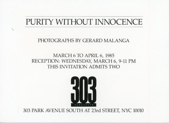 gearad Malanga photography for 303 gallery
