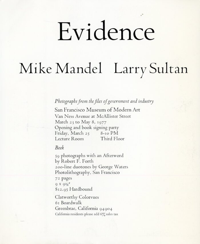 evidence with mike mandel and larry sultan