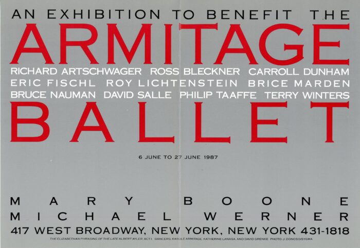 armitage ballet show mary boone gallery