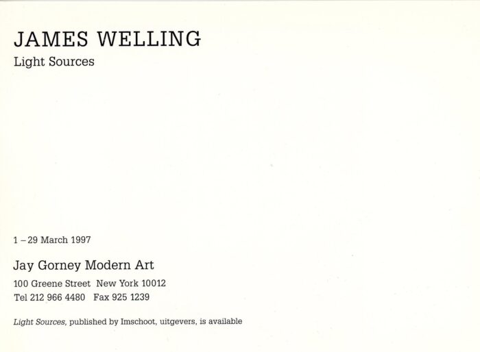 james welling for jay gorney modern art