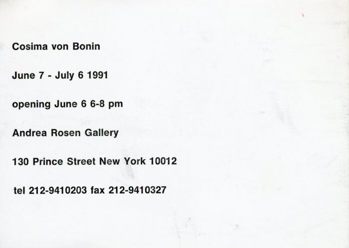 Deutchland card for Andrea Rosen Gallery