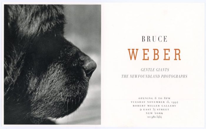 Gallery 98 | Bruce Weber, Gentle Giants, Folded Card, Robert