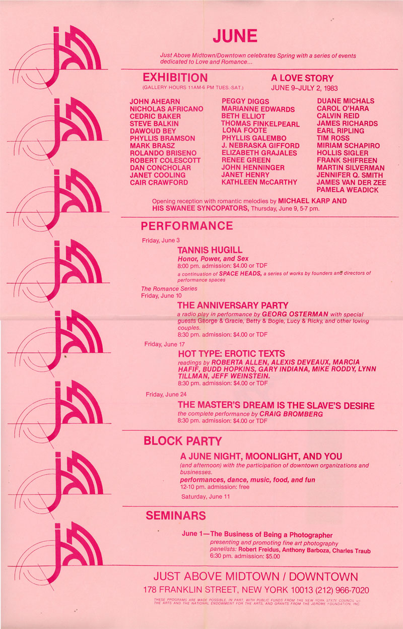 Just Above Midtown June calendar