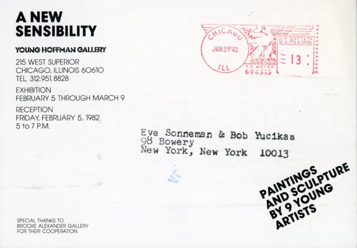 Young Hoffman Gallery show with Jenny Holzer Keith Haring Mike Glier