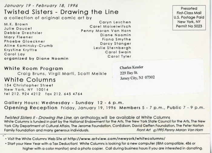 Twisted Sisters comic art White Columns