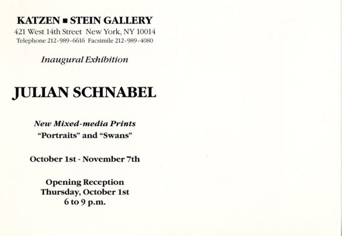 Julian Schnabel Katzen Stein gallery