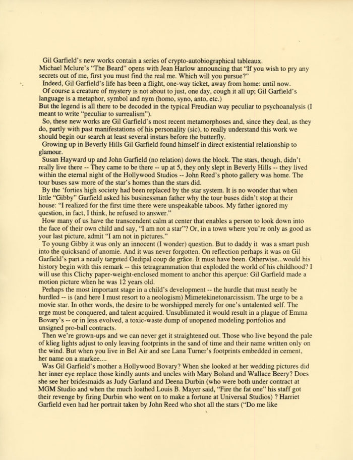 Rene Ricard The Autibiography of a Pseudonym