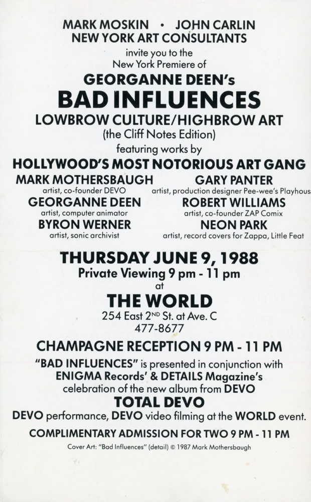 bad influences mark mothersbaugh