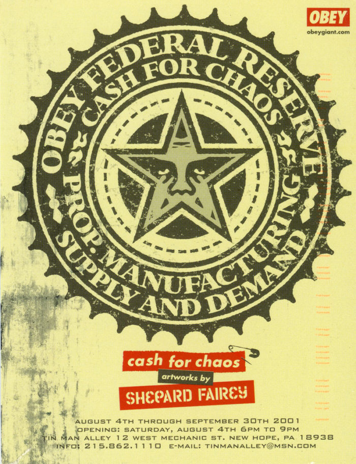 shepard fairey cash for chaos tin man ally