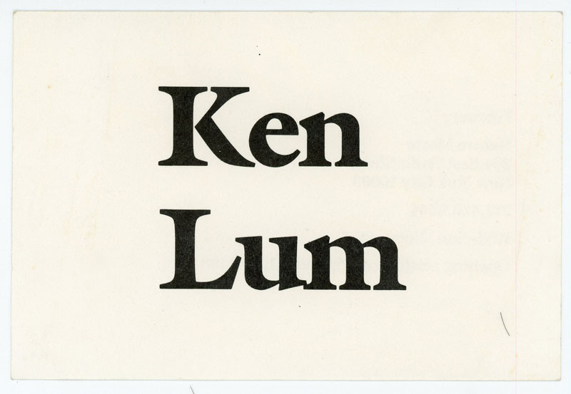 Ken Lum Nature Morte