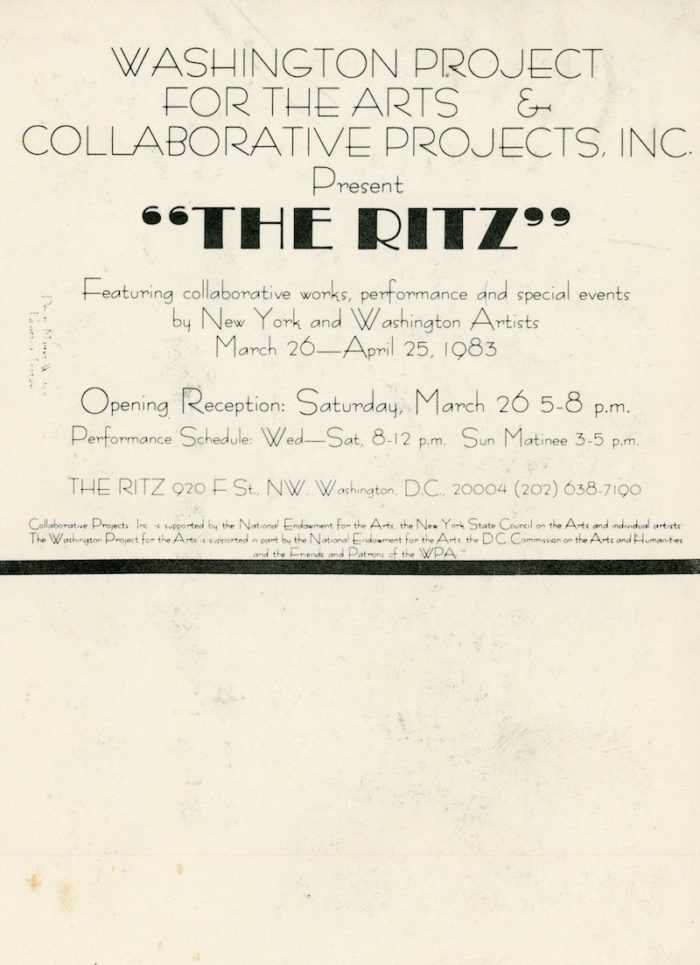 COLAB Washington Project for the Arts "Puttin on the Ritz"