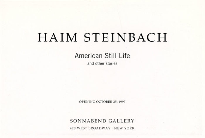 Haim Steinbach at Sonnabend Gallery