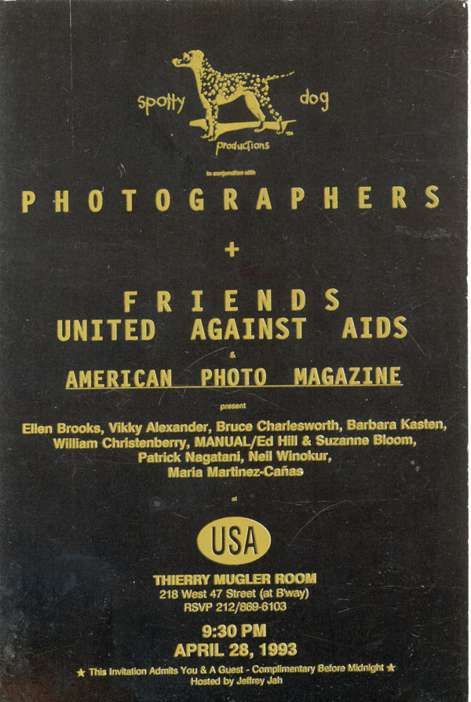friends and photographers united against AIDS card