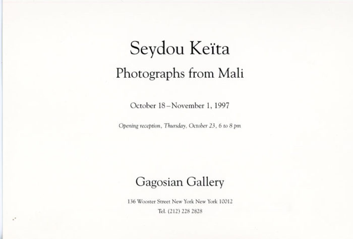 Seydou Keïta at Gagosian Gallery