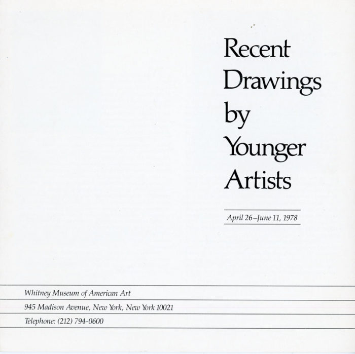 Whitney Museum Drawings by Young Artists Patti Smith