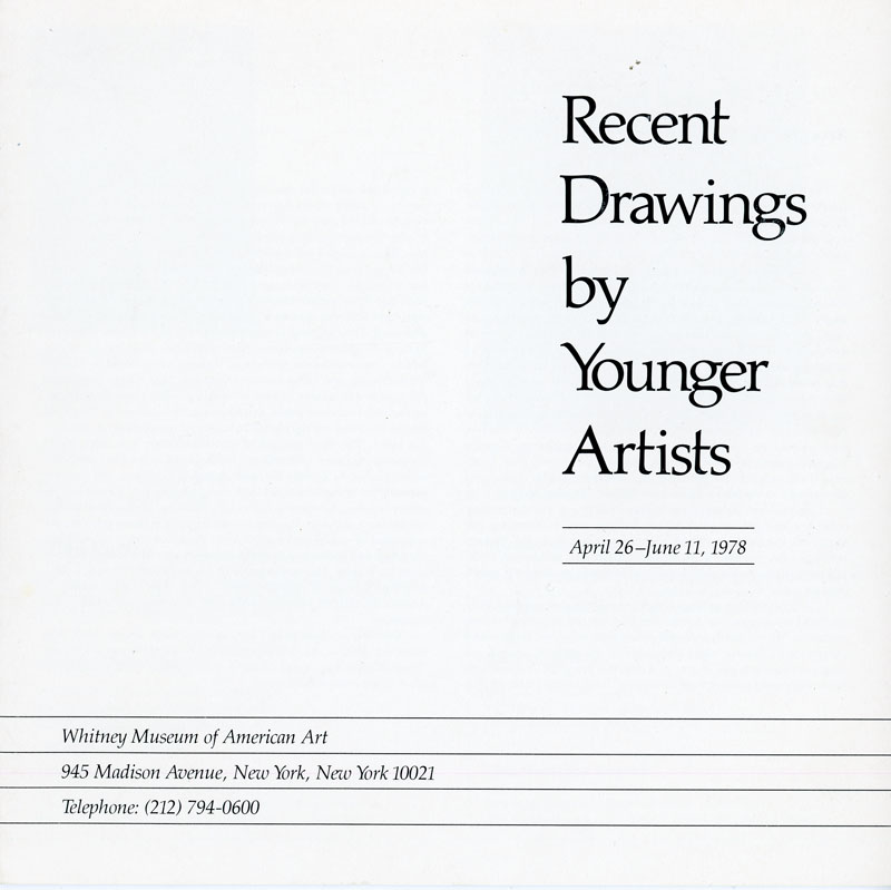 Whitney Museum Drawings by Young Artists Patti Smith