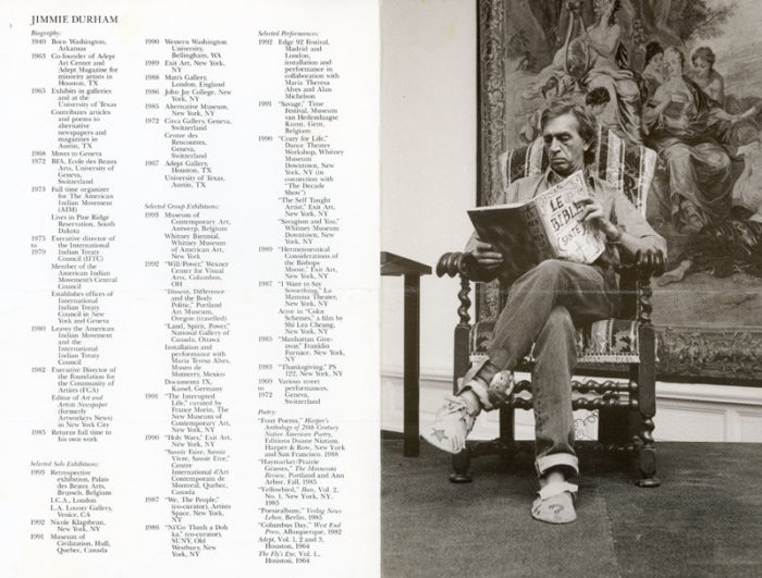 Jimmie Durham L.A. Louver card