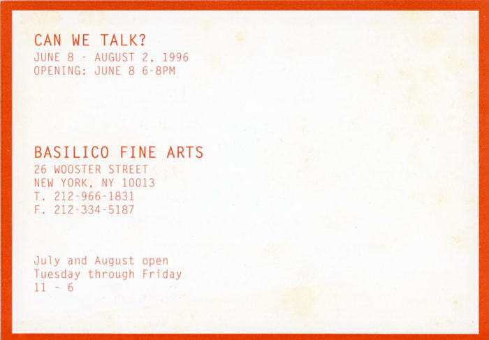 Can We Talk Basilico Fine Arts