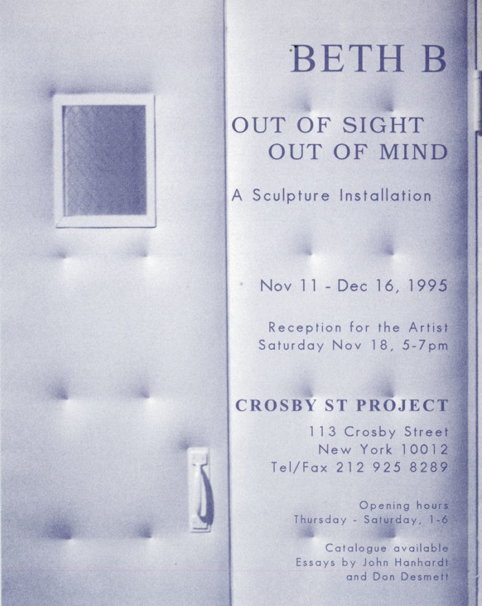 Beth B Out of Sight Out of Mind 