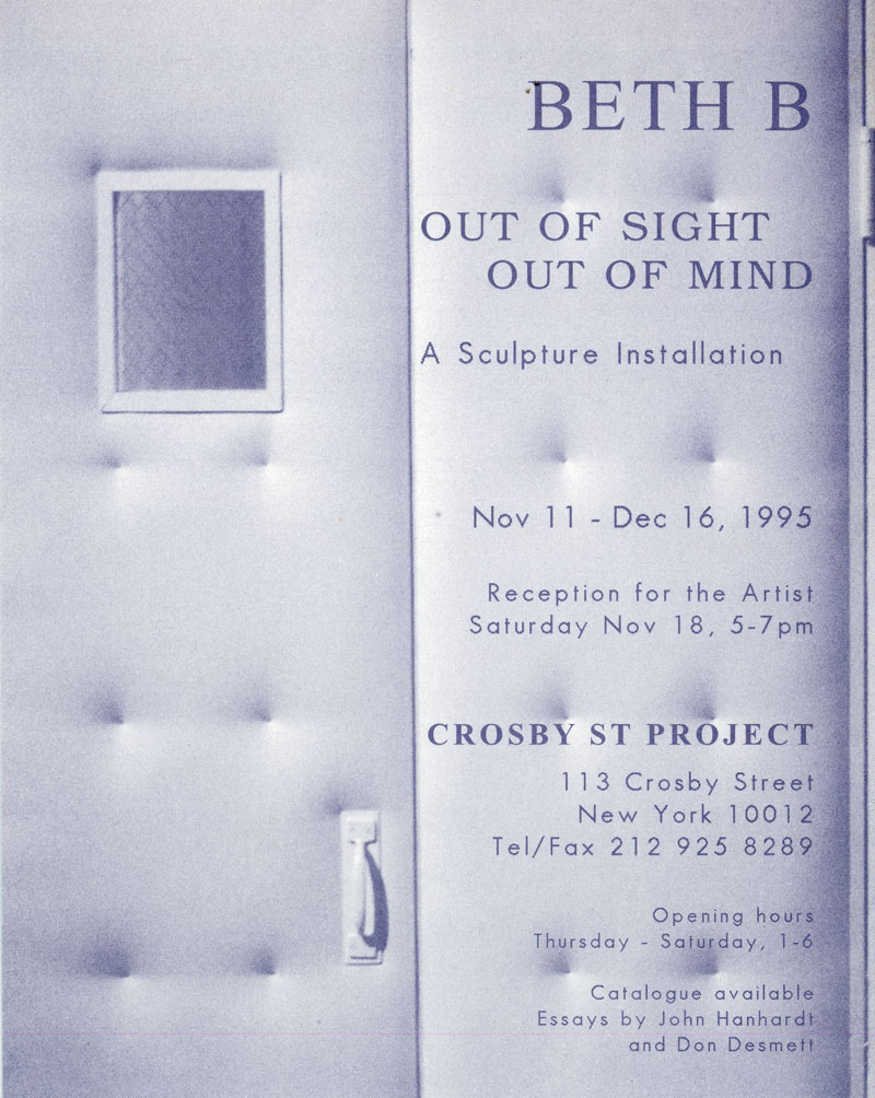Beth B Out of Sight Out of Mind